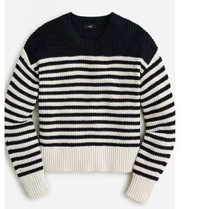 J. Crew Oversize Crewneck Stripe Sweater NEW